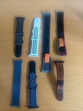 Interchangeable Silicone, Nylon, Leather Watch Bands - Black, White, Blue, Brown